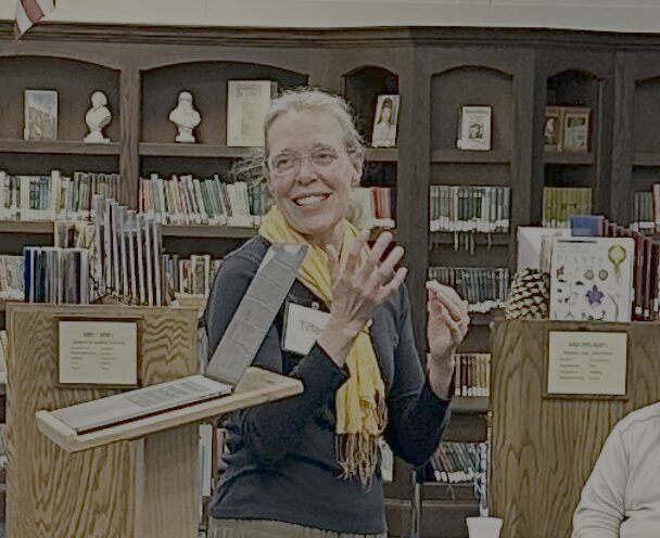 Tiffany teaching at a parish workshop